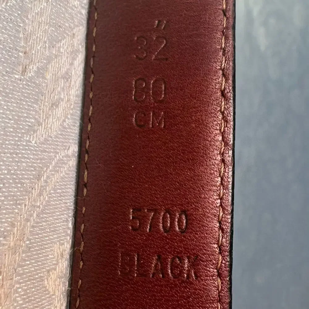 Coach Vintage Black Cowhide Leather Belt with Solid Gold Brass Buckle 32” 80cm - Picture 6 of 7